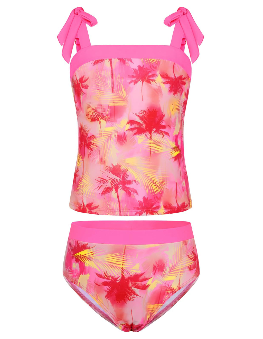 GRACE KARIN Teen Girls Swimsuits 2 Piece Tankini Set Bathing Suits for Kids 7-14Y