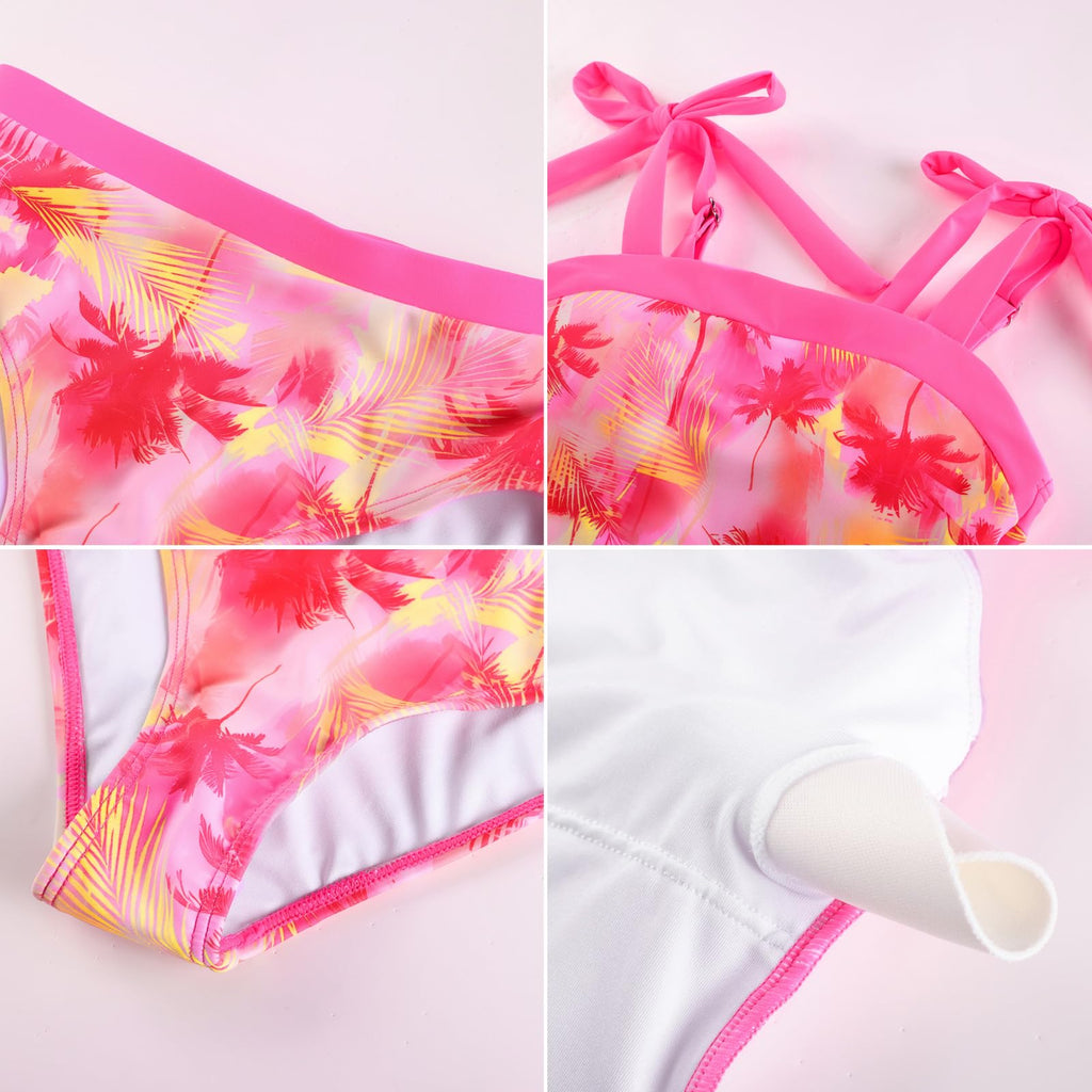 GRACE KARIN Teen Girls Swimsuits 2 Piece Tankini Set Bathing Suits for Kids 7-14Y
